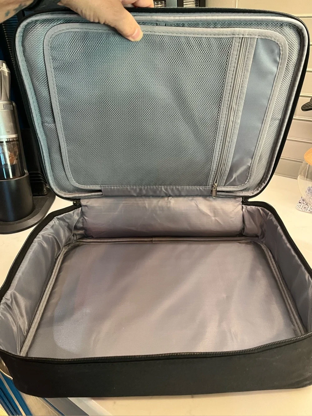 Document Storage Organizer Bag with Safe Code Lock - Black